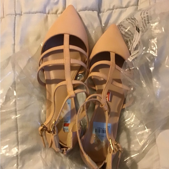 Pink blush strappy flats NWOT size 7 - Picture 4 of 7